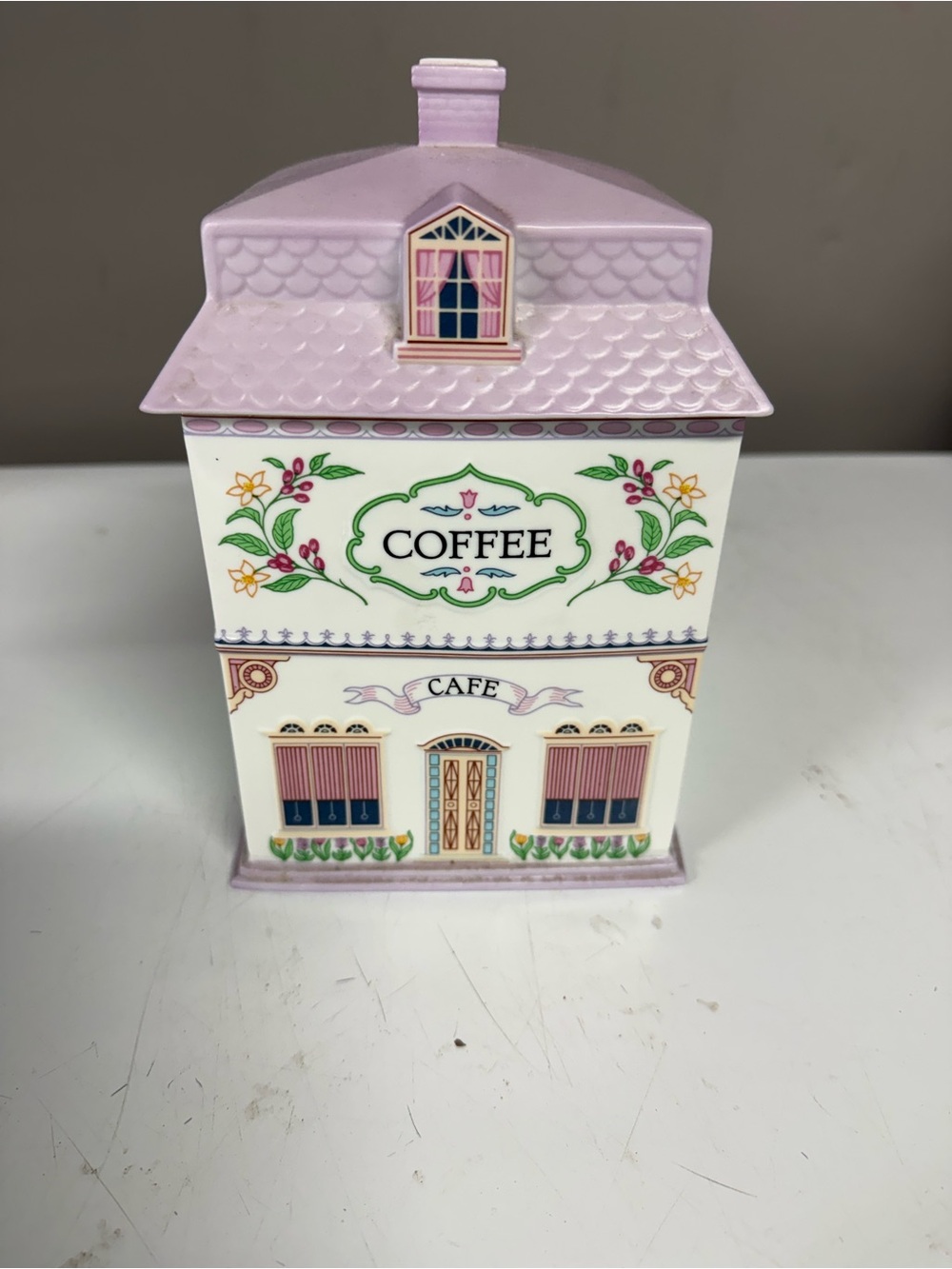 Lenox village coffee canister - Pink Cottage Design